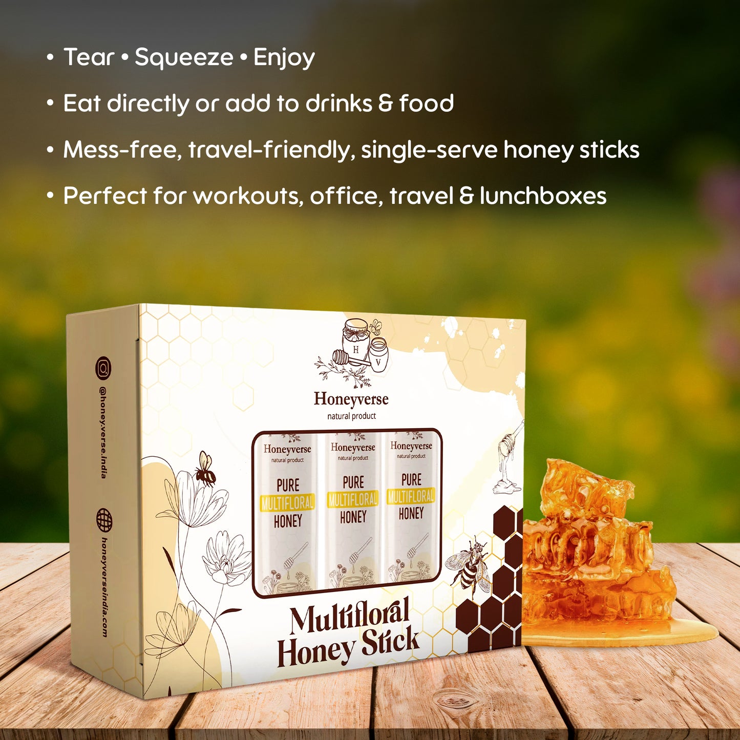 Multifloral Honey Stick Box